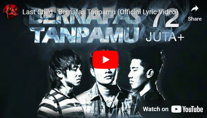 lagu bernafas tanpamu last child.