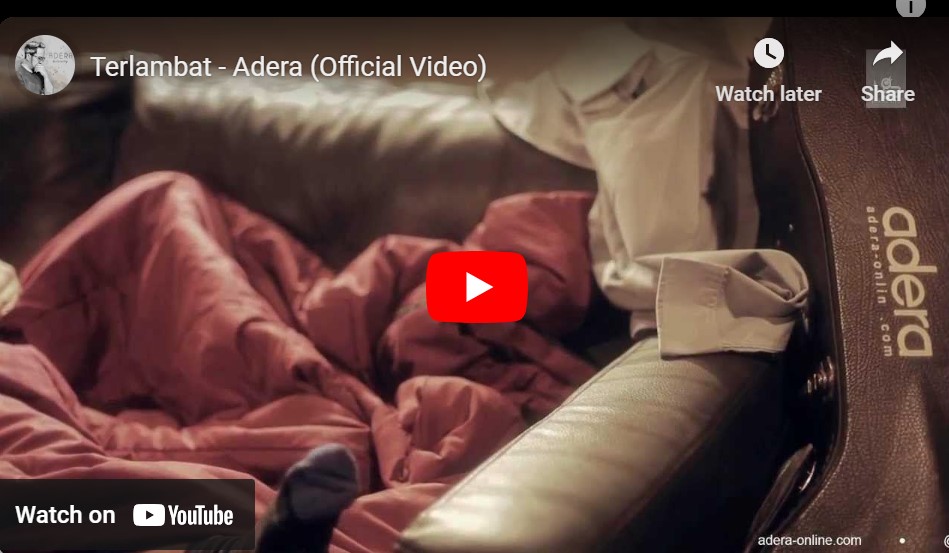 lagu terlambat adera.