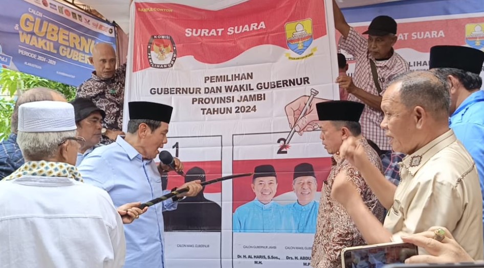 mendekati pencoblosan pemilihan umum gubernur dan wakil gubernur jambi pada 27 november mendatang, colon gubernur jambi nomor urut 2, al haris
