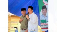Pasangan calon Bupati dan Wakil Bupati Muaro Jambi, Bambang Bayu Suseno (BBS) dan Junaidi H Mahir (Jun Mahir) melakukan safari politiknya.