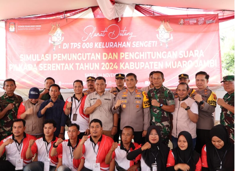 Komisi Pemilihan Umum (KPU) Kabupaten Muaro Jambi menggelar agenda simulasi pemungutan serta penghitungan suara Pemilihan Kepala Daerah (Pilkada) Muaro Jambi.