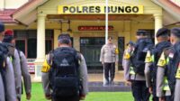 Wakapolda Jambi Brigjen Pol. Edi Mardianto memimpin apel Kesiapan pengamanan Pilkada serentak Tahun 2024 di Polres Bungo