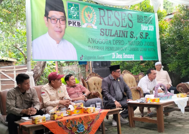 Anggota DPRD Muaro Jambi fraksi PKB, Sulaini melakukan reses pertama di Desa Senaung, Kecamatan Jambi Luar Kota (Jaluko).