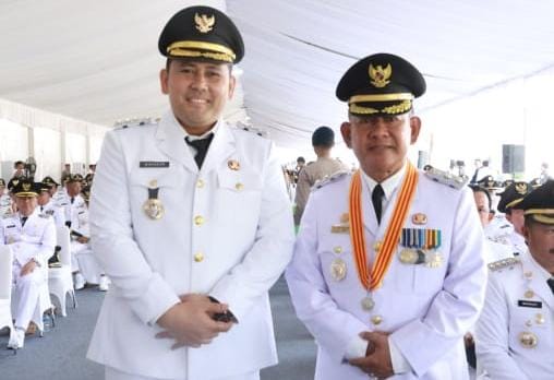Bupati Merangin, H M Syukur dan Wakil Bupati Merangin H Abdul Khafidh. doc: Kominfo Merangin.