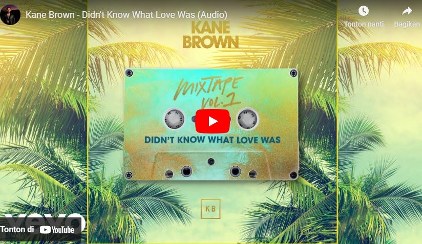 lagu didn't know what love was kane brown.