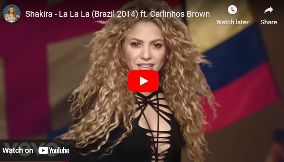 lagu la la la shakira ft carlinhos brown.