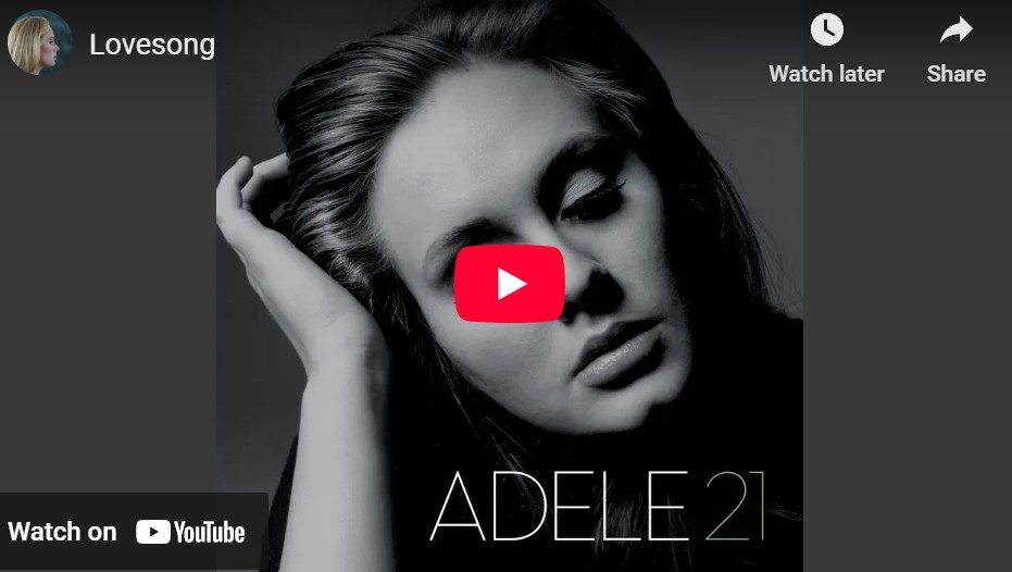 lagu lovesong adele.