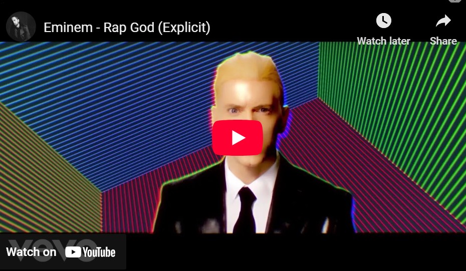 lagu rap god eminem.