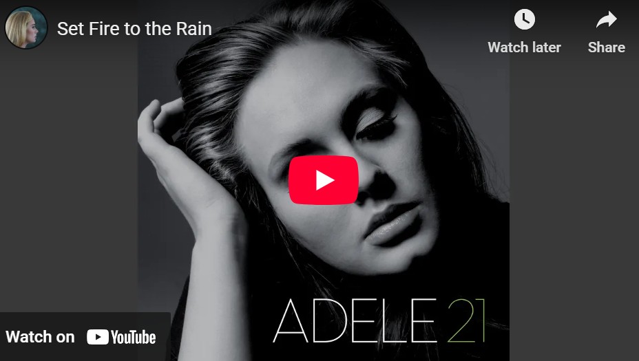 lagu set fire to the rain adele. lagu set fire to the rain adele.