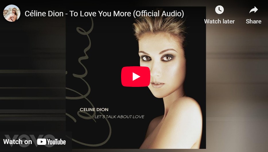 lagu to love you more celine dion. lagu to love you more celine dion.
