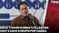 Menteri Badan Usaha Milik Negara (BUMN) Erick Thohir bersama Menteri ESDM, Bahlil Lahadalia mendukung proses hukum terkait dugaan korupsi di PT Pertamina (Persero).