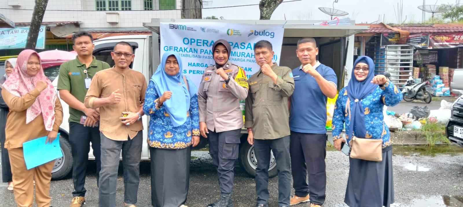 Gerakan Pangan Murah (GPM) di Pasar Baru Bangko. Senin (17/3/2025)