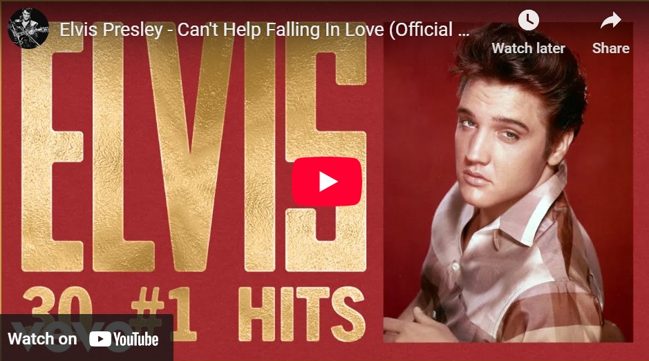 lagu can't help falling in love elvis presley.