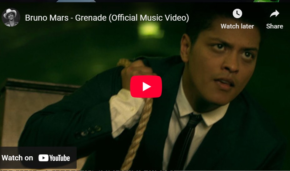 lagu grenade bruno mars.