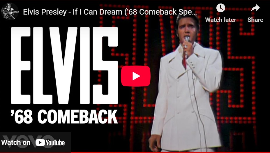 lagu if i can dream elvis presley.