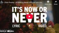 lagu it's now or never elvis presley.