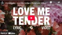 lagu love me tender elvis presley.