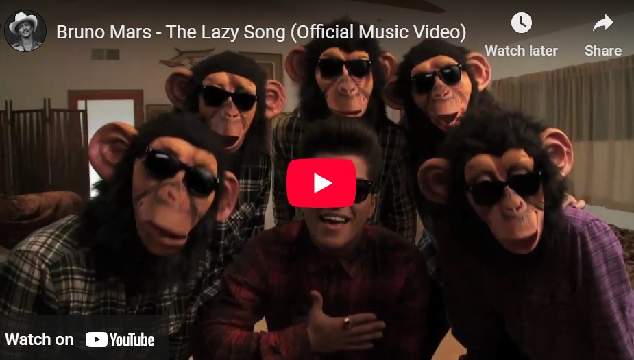 lagu the lazy song bruno mars.