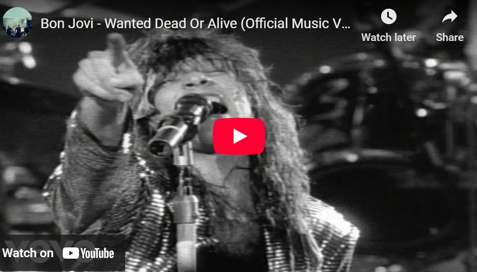 lagu wanted dead or alive bon jovi.