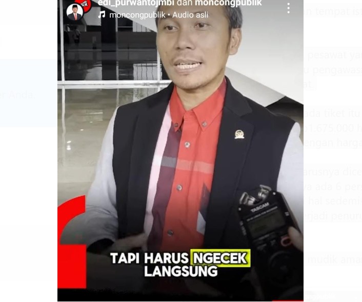 Anggota Komisi V DPR RI, Edi Purwanto menyebut ada empat hal yang harus dilakukan dalam kesiapan mudik lebaran ini. Anggota Komisi V DPR RI, Edi Purwanto menyebut ada empat hal yang harus dilakukan dalam kesiapan mudik lebaran ini.