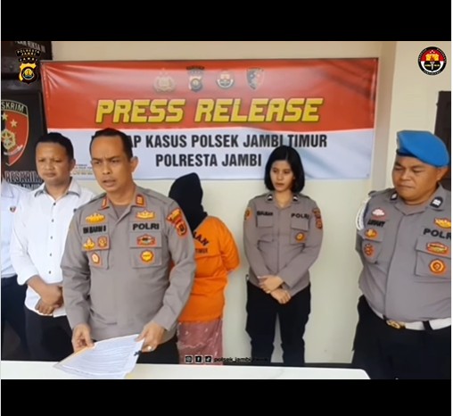 Unit Reskrim Polsek Jambi Timur menetapkan seorang wanita berinisial SNT (32) menjadi tersangka penganiayaan.