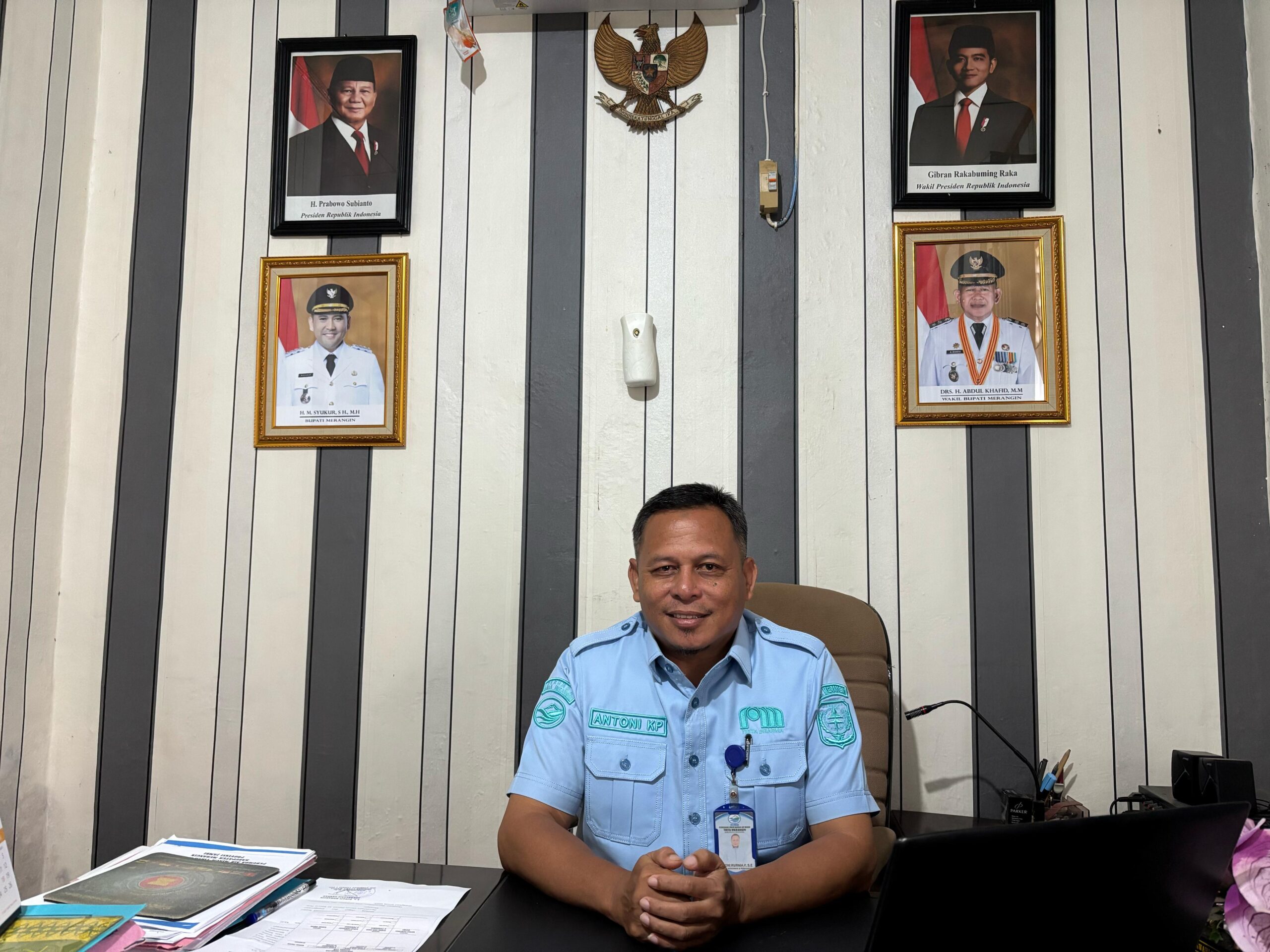Direktur Utama Perusahaan Daerah Air Minum (PDAM) Tirta Merangin, Antoni Kurnia Putra.