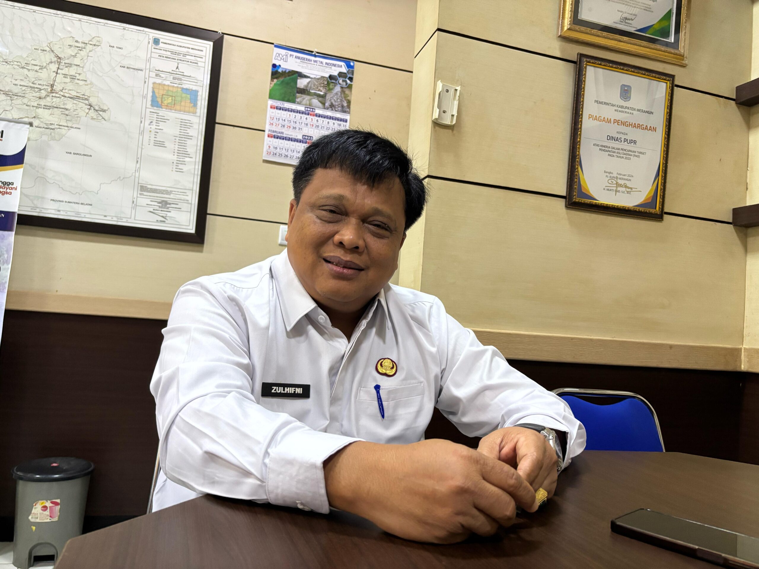 Kepala Dinas PUPR Merangin, Zulhifni. foto: Edo