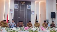 Bupati Muaro Jambi, Bambang Bayu Suseno mengikuti Halal Bihalal Forum Kepala Sekolah se Kabupaten Muaro Jambi.