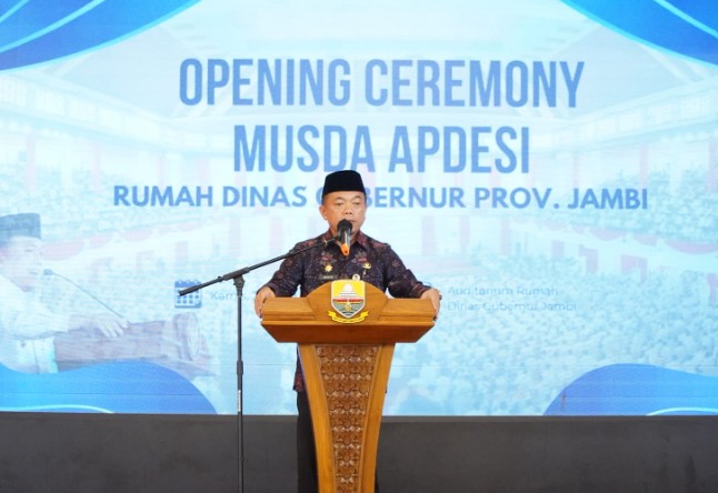 Gubernur Jambi Dr. H. Al Haris, S.Sos, MH mengajak kepala desa yang tergabung dalam Asosiasi Pemerintah Desa Seluruh Indonesia (DPD APDESI) Gubernur Jambi Dr. H. Al Haris, S.Sos, MH mengajak kepala desa yang tergabung dalam Asosiasi Pemerintah Desa Seluruh Indonesia (DPD APDESI)