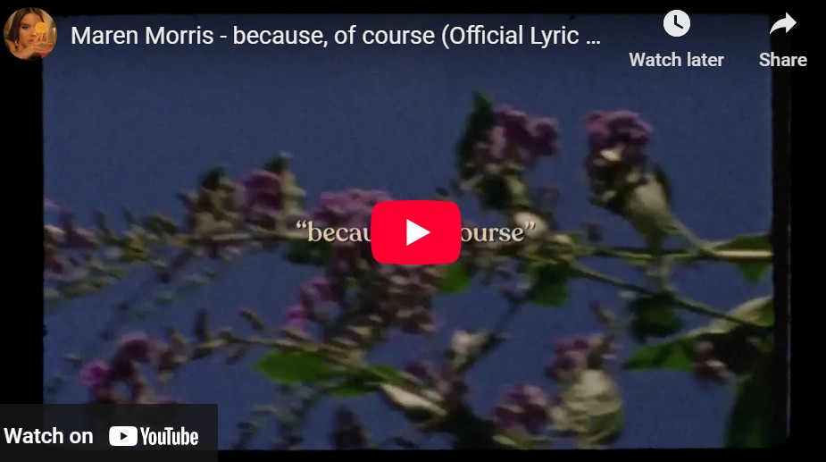 lagu because, of course maren morris.