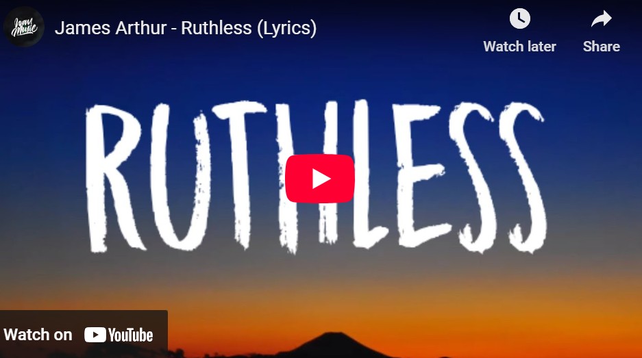 lagu ruthless james arthur.
