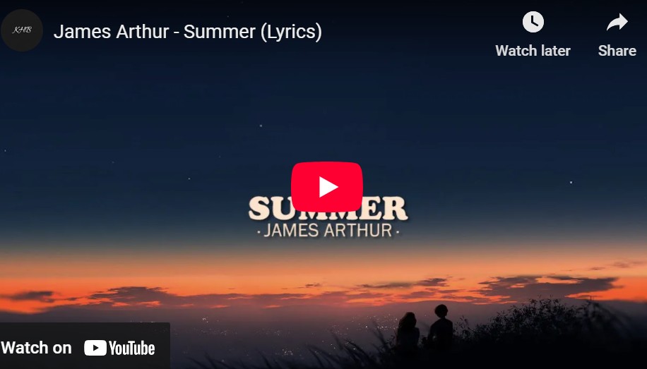 lagu summer james arthur. lagu summer james arthur.