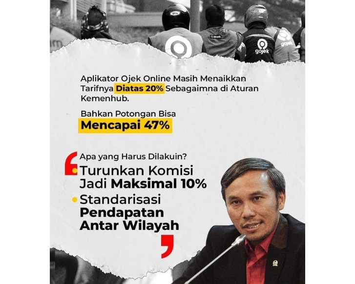 Anggota Komisi V DPR RI, Edi Purwanto masih terus memperjuangkan hak para driver Ojok Online (Ojol). Anggota Komisi V DPR RI, Edi Purwanto masih terus memperjuangkan hak para driver Ojok Online (Ojol).