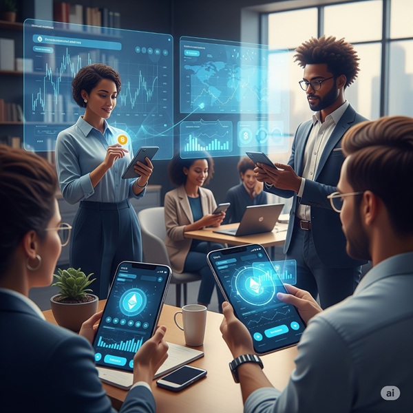 Ilustrasi Keuangan Digital. Ilustrasi Keuangan Digital.