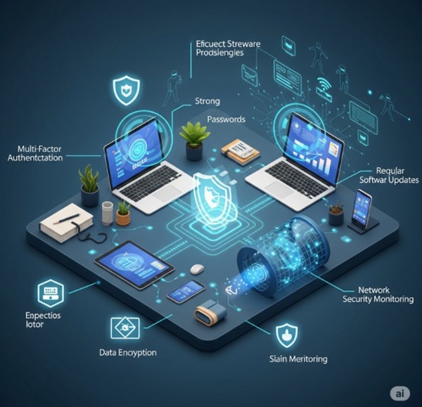 Ilustrasi Cybersecurity. Ilustrasi Cybersecurity.