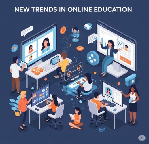 Ilustrasi Pendidikan Online. Ilustrasi Pendidikan Online.