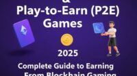 Ilustrasi Game Web3 & Play-to-Earn (P2E) Terbaik 2025.