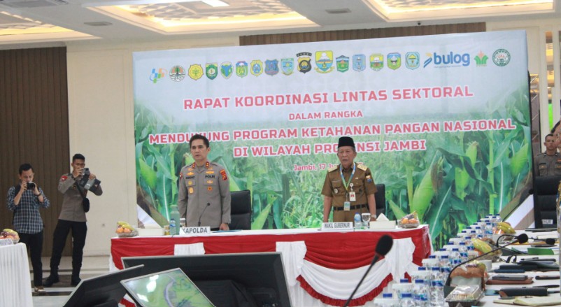 Wakil Gubernur (Wagub) Jambi Drs. H. Abdullah Sani, M.Pd.I menghadiri Rakor Lintas Sektoral Dalam Rangka Mendukung Ketahanan Pangan Nasional Dalam Meningkatkan Produksi Komoditas Jagung di Provinsi Jambi