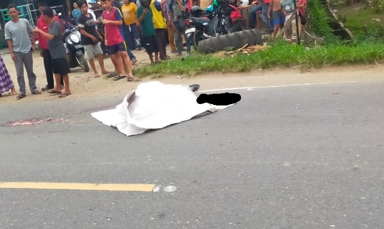 Kecelakaan maut terjadi di wilayah hukum Polres Muaro Jambi. Kali ini, seorang perempuan yang diketahui penumpang sepeda motor tewas di tempat.