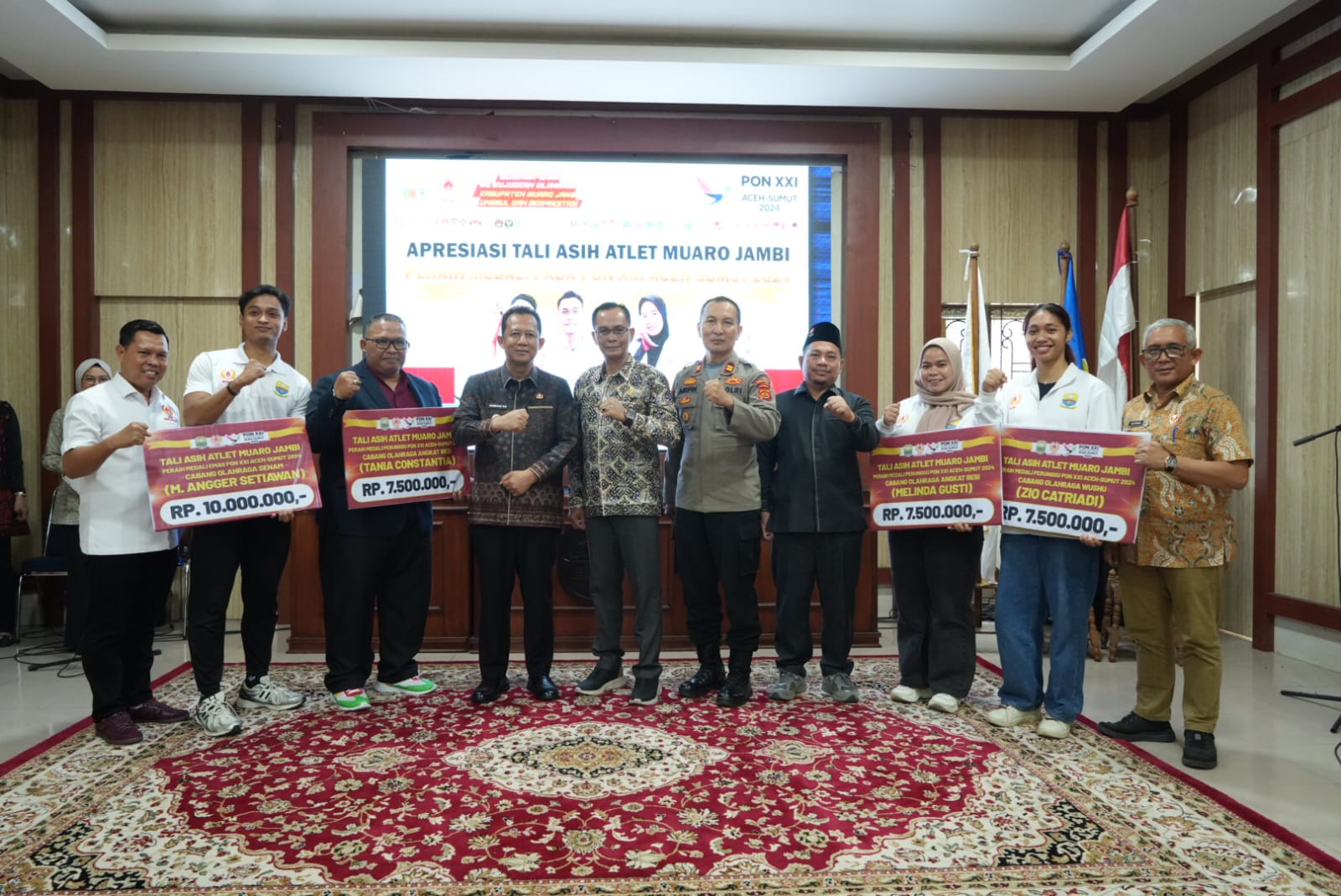 waka apresiasi tali asih atlet pon aceh sumut