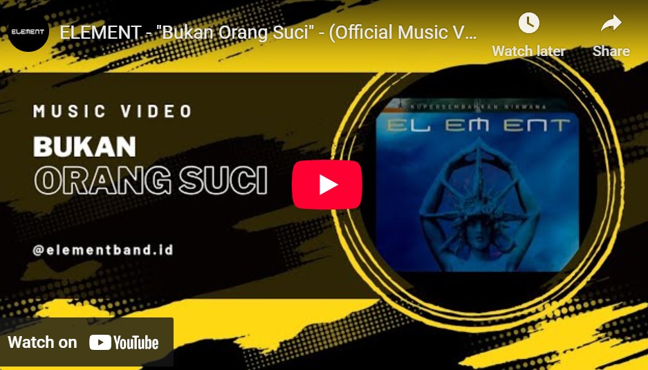 lagu aku bukan orang suci element.
