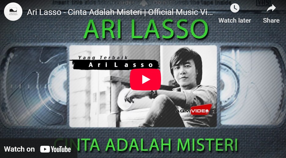lagu cinta adalah misteri ari lasso.