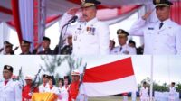 Bupati Monadi Pimpin Upacara HUT RI ke-80 di Bukit Tengah. Foto: Oga/Jambiseru.com
