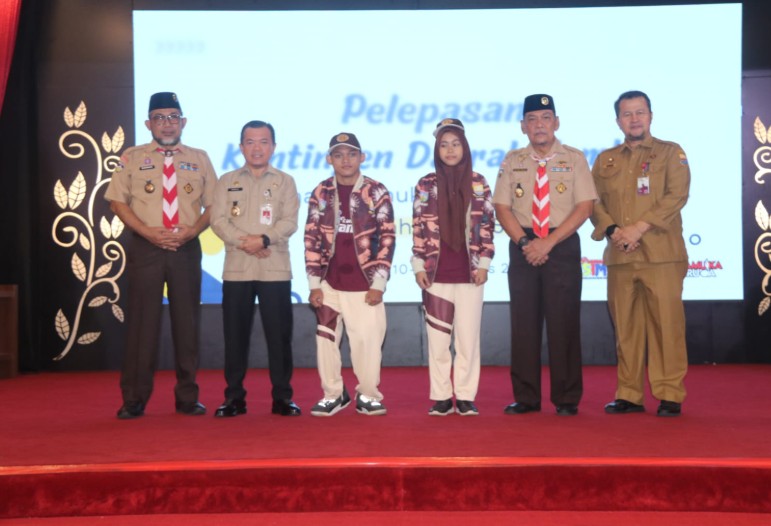 Gubernur Al Haris Lepas 88 Kontingen Perkemahan Pramuka Berkebutuhan Khusus Tingkat Nasional