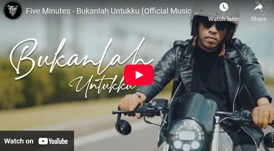 lagu bukanlah untukku five minutes.