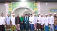Wagub Sani saat menghadiri Peringatan Maulid Nabi Muhammad SAW 1447 H/2025 M, bertempat di Masjid Baiturrahman RT. 03 Desa Kunangan, Kecamatan Taman Rajo, Kabupaten Muaro Jambi.