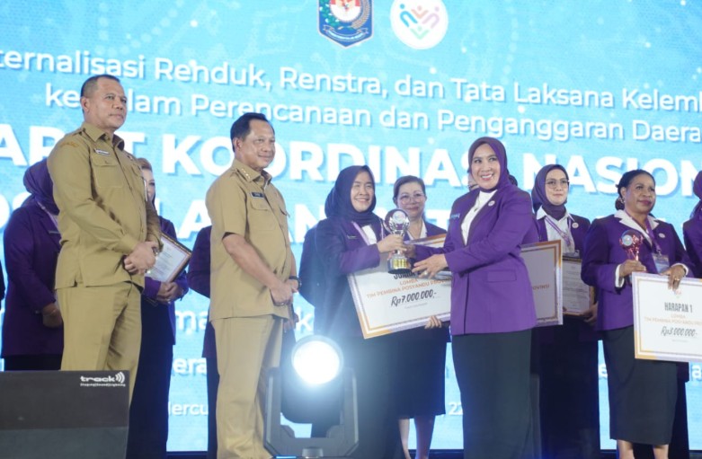 Hj. Hesti Haris Harumkan Provinsi Jambi pada Lomba TP Posyandu Nasional