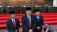Bupati Merangin H M Syukur, didampingi Wabup H A Khafid dan Ketua DPRD Merangin M Rifaldi.