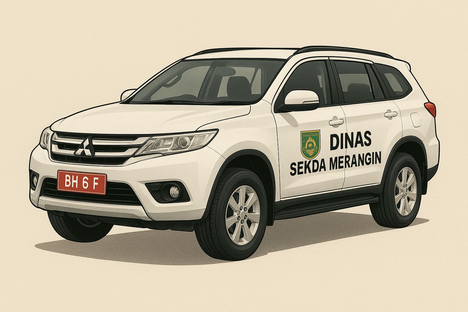 Ilustrasi mobil dinas Sekda Merangin, BH 6 F. dok: Edo Jambiseru