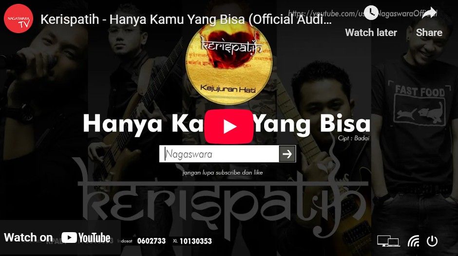 lagu hanya kamu yang bisa kerispatih.
